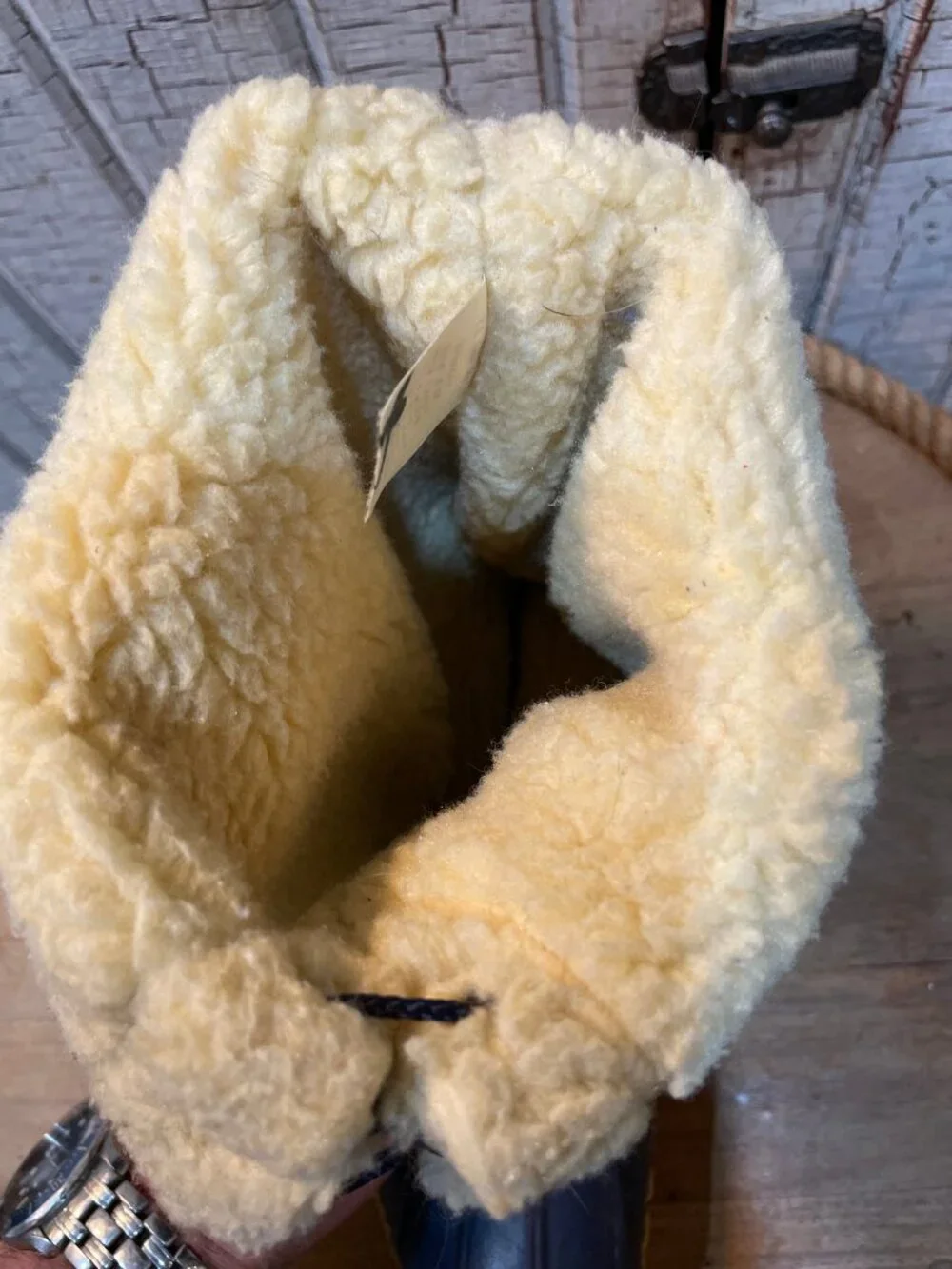 Vintage LL Bean Womens Quilted Duck Boots Blue Sherpa Lined Winter Boots 8 - Picture 9 of 9